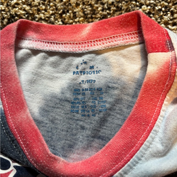 Bundle of 2T girl clothes. Tie-Dye T-Shirt, Pink Cardigan, and Yellow shirt - Picture 3 of 6